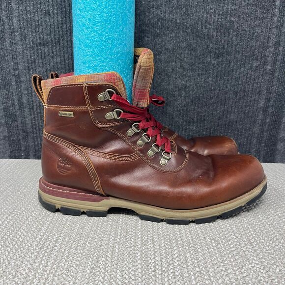 Timberland Heston Mid Gore-Tex Pendleton Wool Lined Leather Brown Boots Mens 14 main image 4